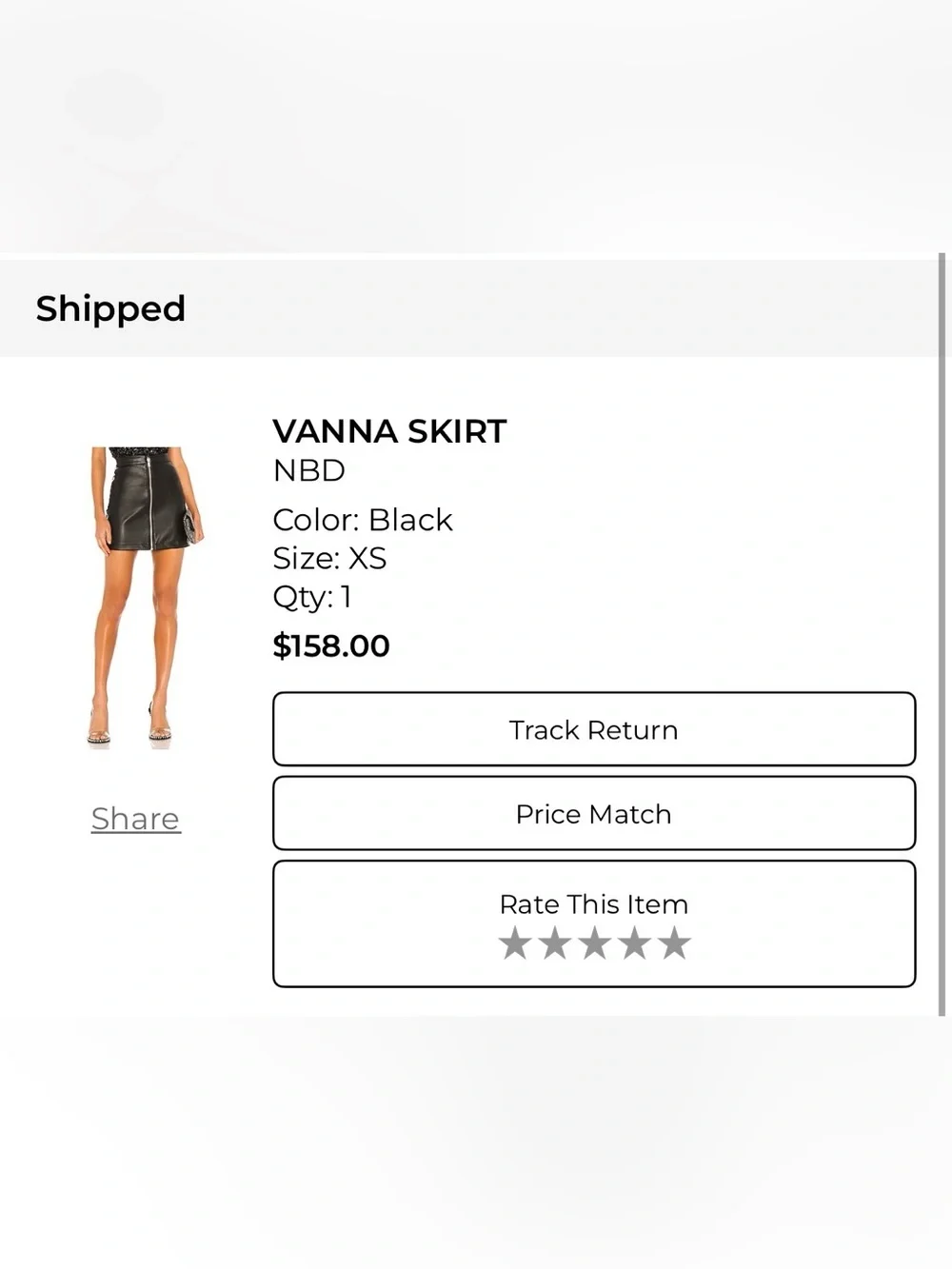 Revolve NBD Vanna Skirt size XS